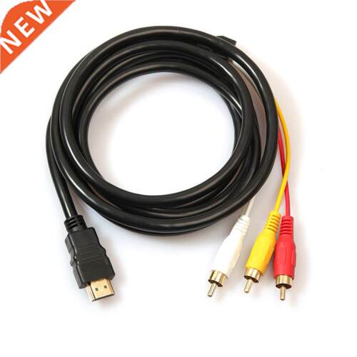 5ft/1.5m HDMI to 3RCA Extension Signal Cable Converter Adapt