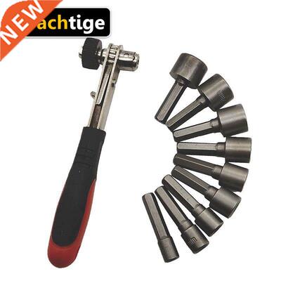 9Pcs Power Nut Driver Hex ank Drill Bit Adapter Socket Wr