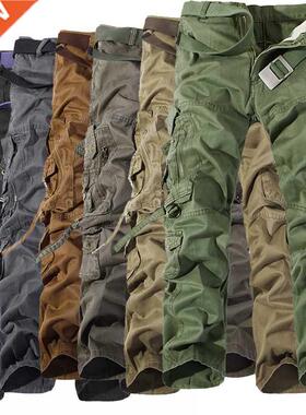 Military Tactical pants men Multi-pocket waed overalls men