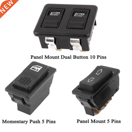 X AUTOHAUX Car Auto Panel Mount Dual Button Momentary Push 5