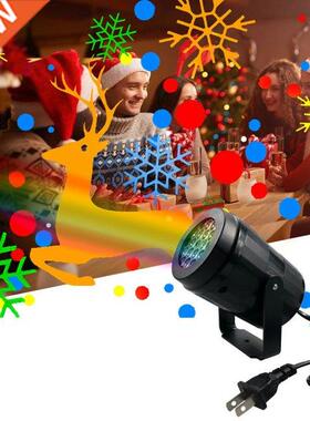 LED Lights Christmas Rotating Wind And Snow 16 Pattern Lamp