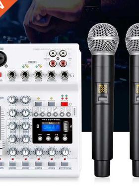 DJ Console Mixer Soundcard Stereo DJ Sound Controller Interf