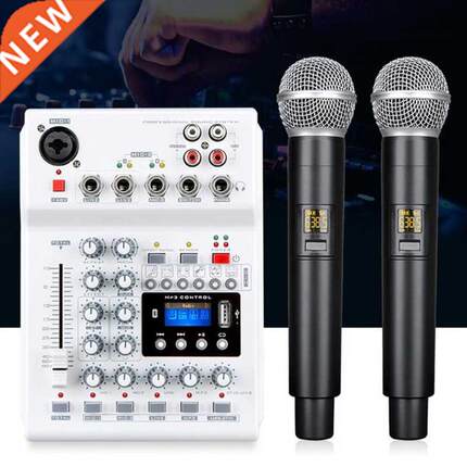 DJ Console Mixer Soundcard Stereo DJ Sound Controller Interf