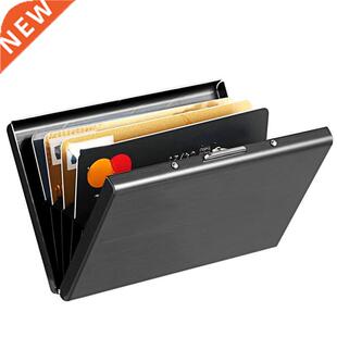 1pc Card Holder Men RFID Blocking Aluminum Metal Slim Wallet