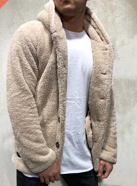 40%HOTMen's Jackets Windbreaker Coats Fluffy Fleece Long Sle