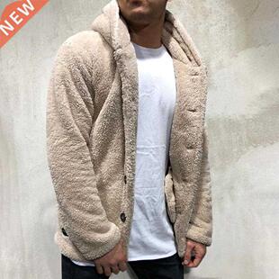 40%HOTMen's Jackets Windbreaker Coats Fluffy Fleece Long Sle