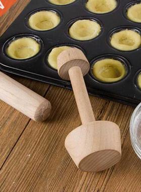 Wood Egg Tart Pusher Double Side Tart Tamper Pastry Pusher W