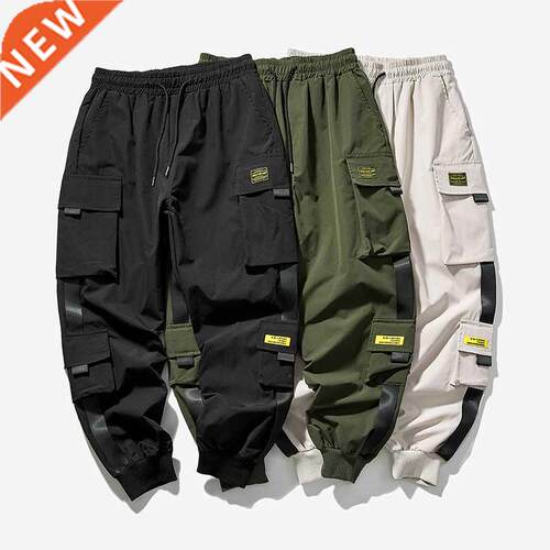 2022 New Hip Hop Joggers Cargo Pants Men Harem Pants Multi-P