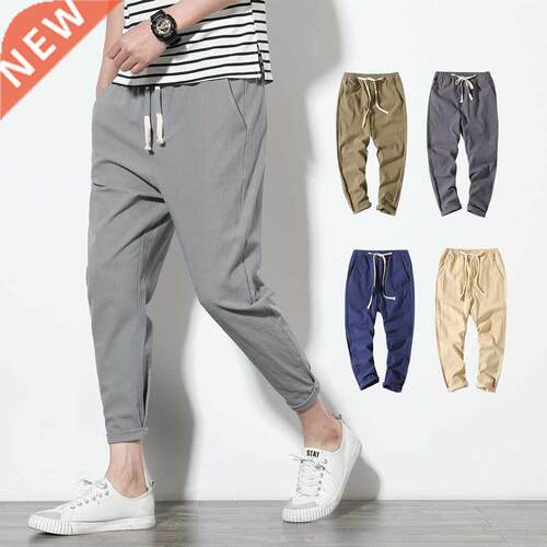 Cotton Joggers Men Solid Men's Harem Pants 2022 Summer Fitne