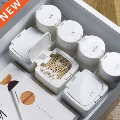 Mini Storage Box with Cotton Swab Tag Toothpick Box Makeup