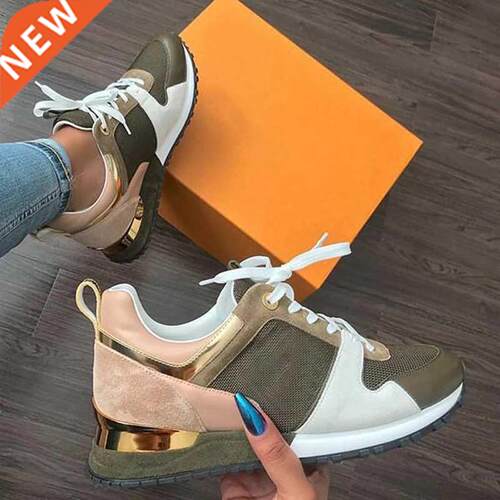 Women Sneakers Fashion Mixed Color Platform Sport Shoes Casu