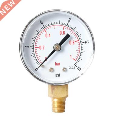 Radial Pressure Gauge 0-15psi 0-1bar Dial Pneumatic Hydrauli