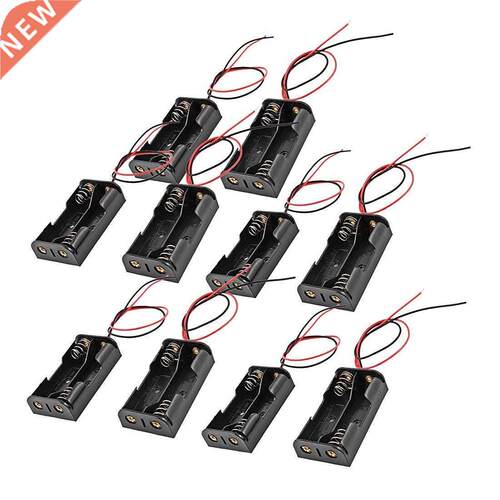 Wired 2 x 1.5V AA Holder Case Storage Box 10 Pcs Black