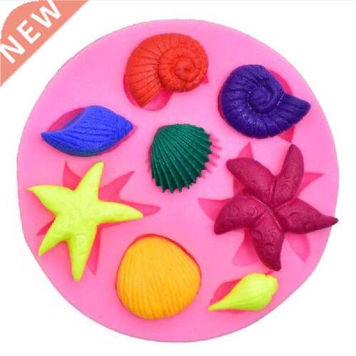 1Pc  Lovely Shell Starfish Conch Sea Silicone Mold