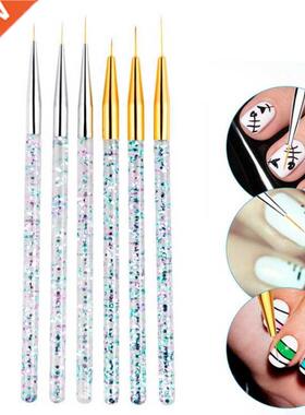 Pcs Acrylic French Stripe Nail Art Liner Brush Set D Tips