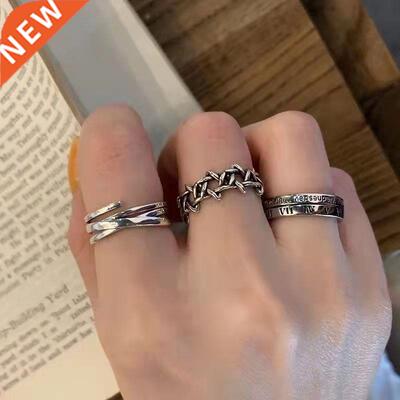 Rings Sets Resizeble for Women Aesthatic Grunge Vintage Open