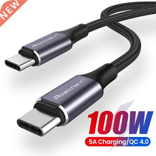 PD 100W USB C to USB Type C Cable For Xiaomi Redmi Note 8 Pr