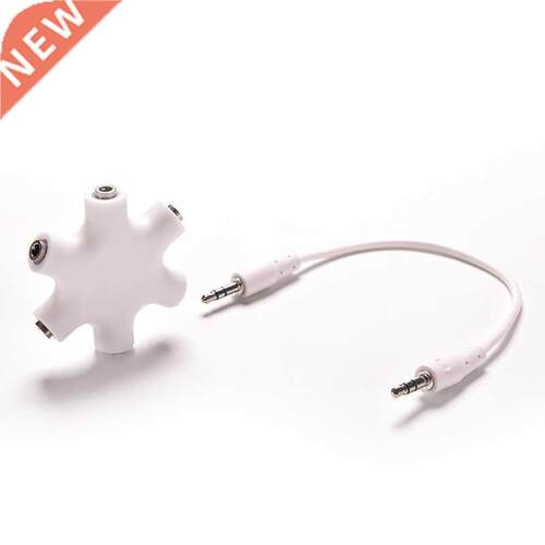 1Set 6 Way Ports Male to 2  4 5 Female Audio Earphone Jack