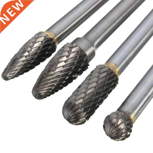 4Pcs Efficient Double Cut Long Reach Burr Grinding Milling T