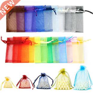 50Pcs Jewelry Organza Bag Sachet Packaging Gift Bags Candy P
