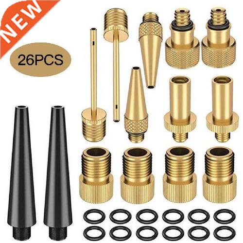 26pcs Copper Bicycle Valve SV AV DV Adapter Set MTB