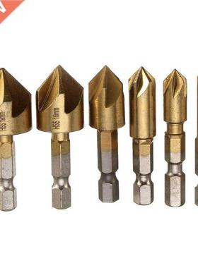 6 Pcs 6-19mm Chamfer Countersink Set Chamferring Hexagonal S
