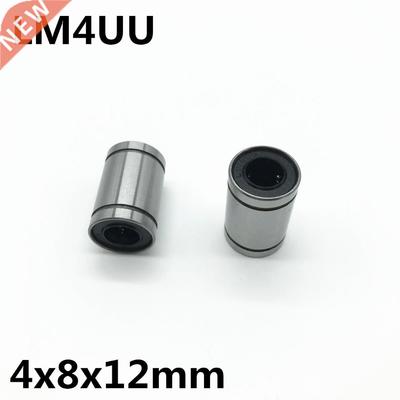 2pcs LM4UU ball bearing inner diameter 4x8x12mm guide linear