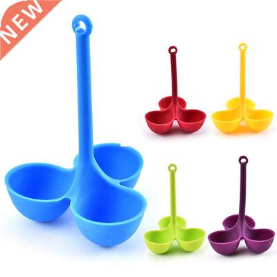 3 Holes Egg Boiler Egg Cooker Silicone Egg Holder Kitchen To