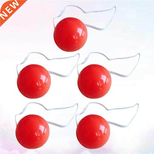 5pcs Glowing Red Nose Clown Nose Dress-up Props Stage Props