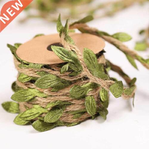 2M 5M Simulation Green Leaves Weaving Hemp Rope DIY Wedding