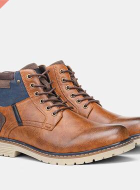 Winter boots for men WOOTTEN Brand Men's Leather boots Size