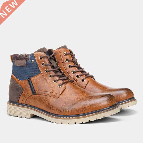 Winter boots for men WOOTTEN Brand Men's Leather boots Size