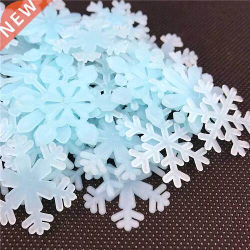 50PCS/Set Colorful Luminous Snowflake Wall Stickers Glow In