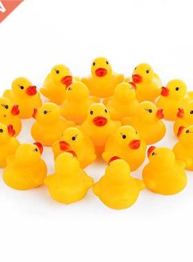 10pcs/lot Cute Baby Kids Squeaky Rubber Ducks Bath Bathe Roo