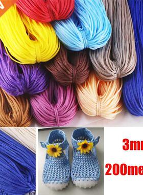 200M mm Color Nylon Cord Thread Crochet Hollow Line Macrame