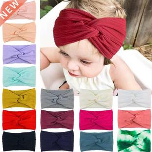 New Style Children's Hairband, Baby Solid Color Nylon Wide B