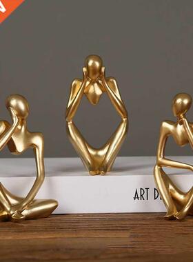 Nordic Abstract Thinker Statue Resin Figurine Office Home