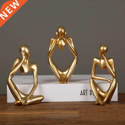 Nordic Abstract Thinker Statue Resin Figurine Office Home