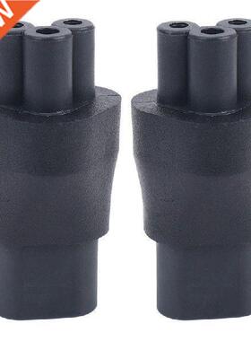 2X IEC 320 C5 3-Pin Female To C8 2-Pin Male Plug Converter