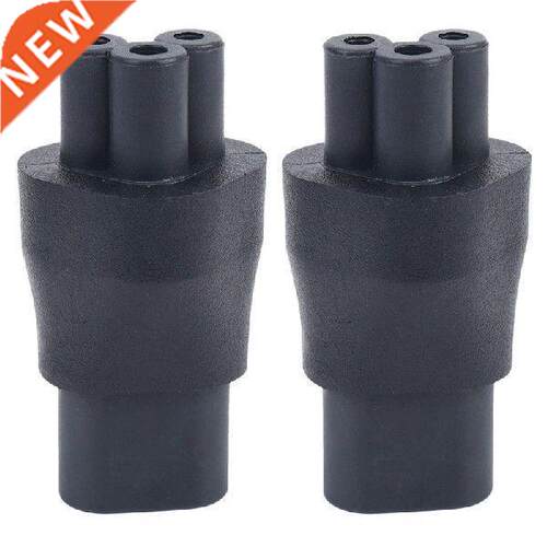 2X IEC 320 C5 3-Pin Female To C8 2-Pin Male Plug Converter