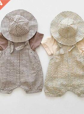 Koren Style Summer Infnt Bby Boys Girls Clothes Set Cotto