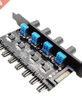 Computer Case Fan Pin/4Pin Speed Controller Hub Eight-Way S