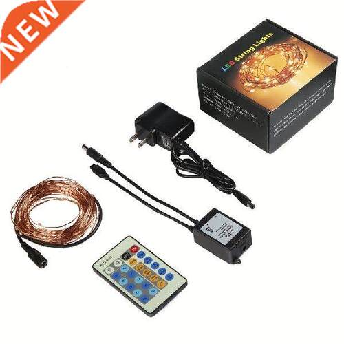 33ft/10m Remote Control LED Strng Lghts Copper Wre