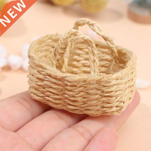 Mini 1/12 Cute Dollhouse Rattan Frame Hand-woven Vegetable