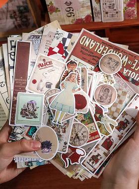 Collage Material Seal Sticker Paper Material Flake Seal Retr