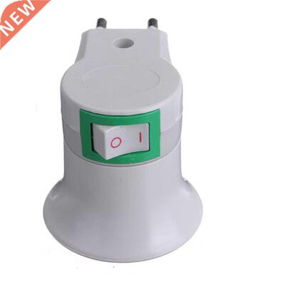 E27 EU plug White adapter with power on-off control switch