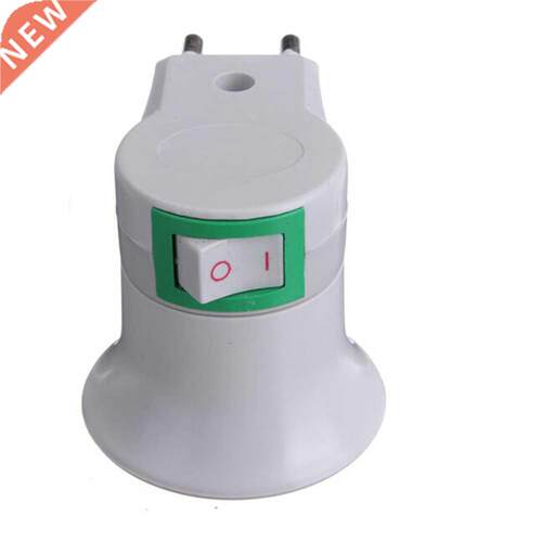 E27 EU plug White adapter with power on-off control switch
