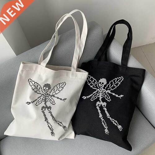 Hip-hop punk Vintage ins women shoulder bag Harajuku butterf