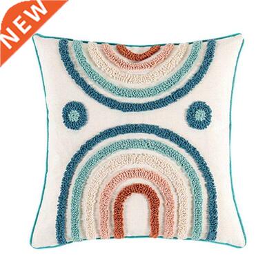 Woven Tufted Boho Throw Pillow Cover Morocco Decorative Rain