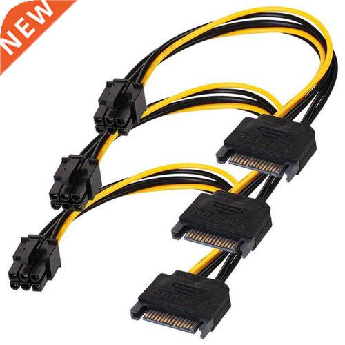 SATA 15 pin to 6 Pin Power Cable 3-Pack 15 pin SATA to 6 pin